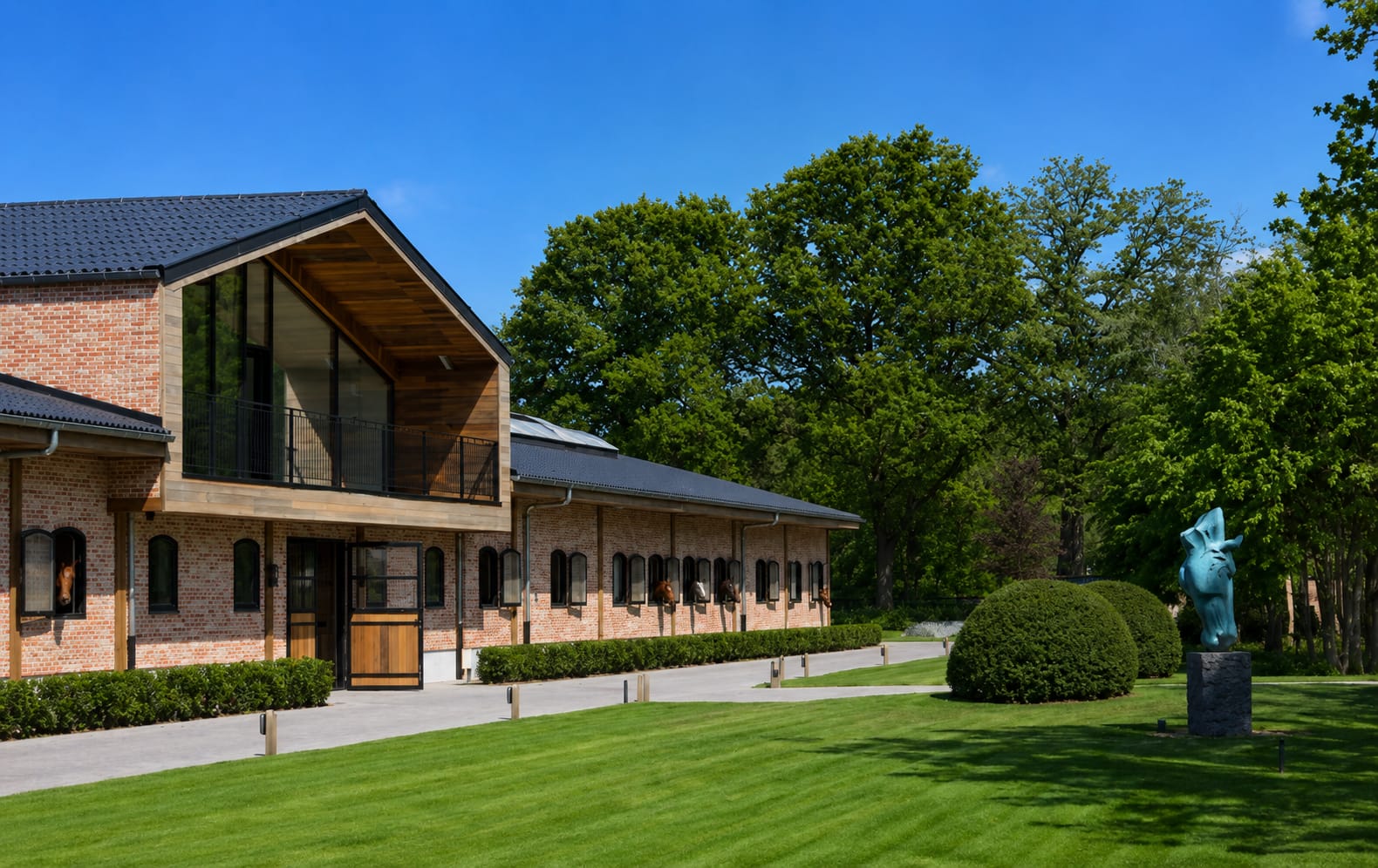 Eyckenhoeve sport horse stable exterior in Geel, Belgium