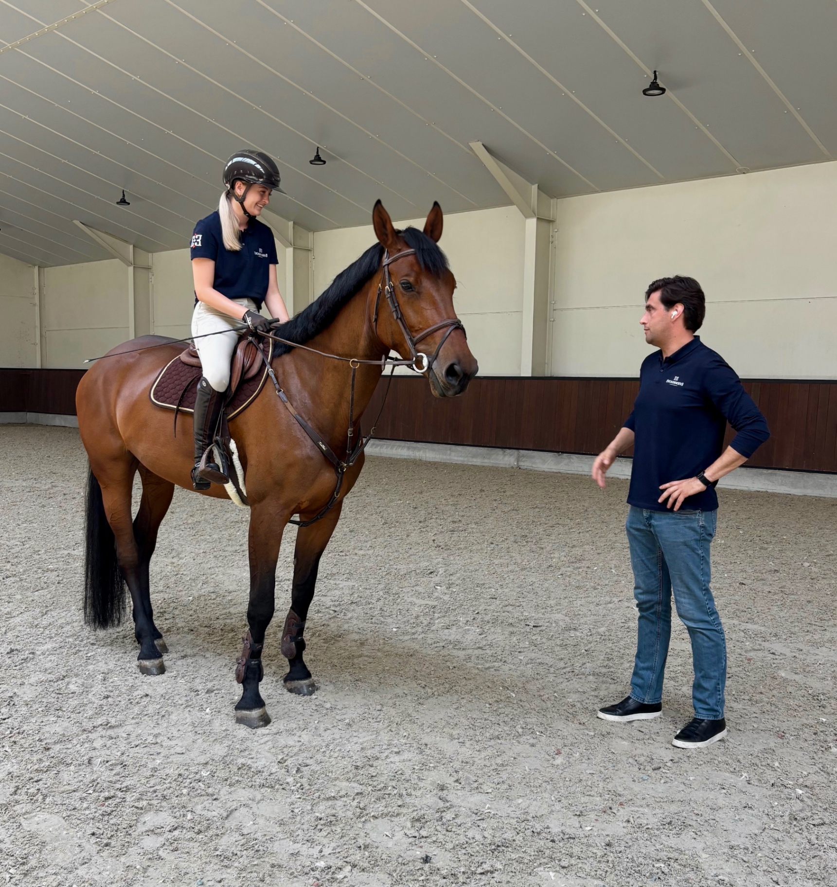 Trainer coaching a rider